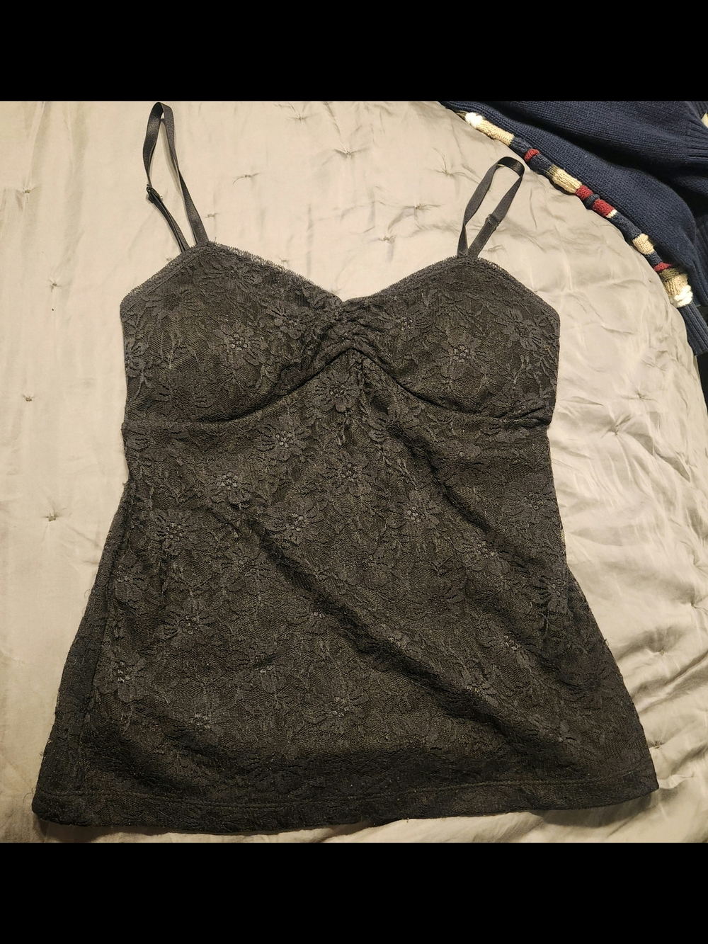 No Boundaries Black Lace Cami with Satin Lining